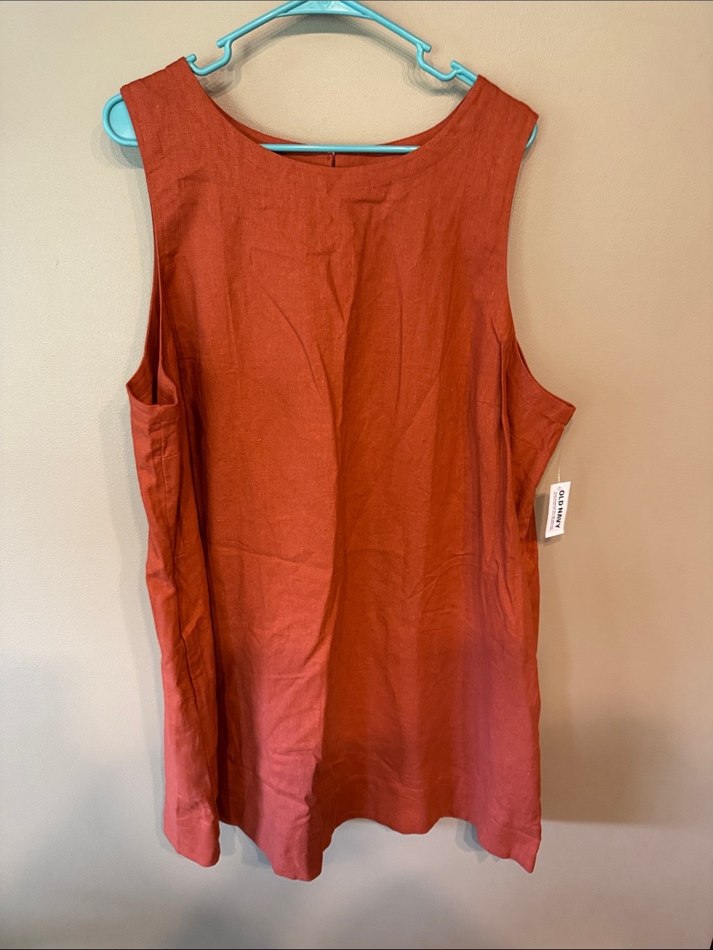Old Navy Rust-Red Sleeveless Midi Dress